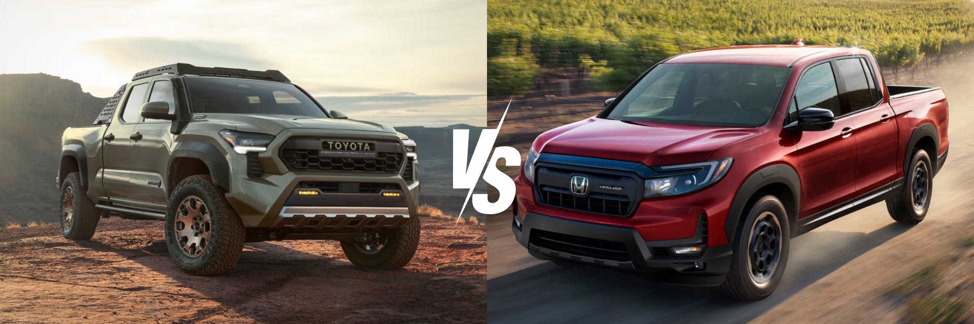 2024 Toyota Tacoma vs. 2025 Honda Ridgeline 2024 Toyota Tacoma vs. 2025 Honda Ridgeline